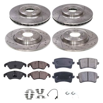 Callahan Brake Parts® - Drilled and Slotted Front and Rear Brake Kit