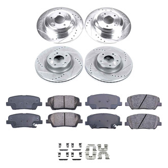 Callahan Brake Parts® - Drilled and Slotted Front and Rear Brake Kit