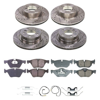Callahan Brake Parts® - Drilled and Slotted Front and Rear Brake Kit