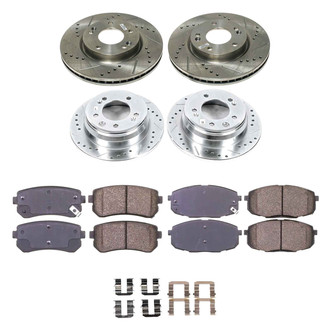 Callahan Brake Parts® - Drilled and Slotted Front and Rear Brake Kit