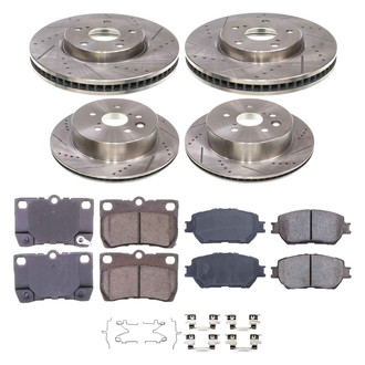 Callahan Brake Parts® - Drilled and Slotted Front and Rear Brake Kit