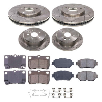 Callahan Brake Parts® - Drilled and Slotted Front and Rear Brake Kit