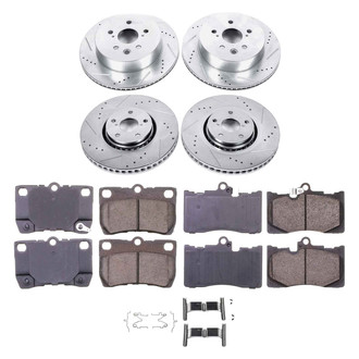 Callahan Brake Parts® - Drilled and Slotted Front and Rear Brake Kit