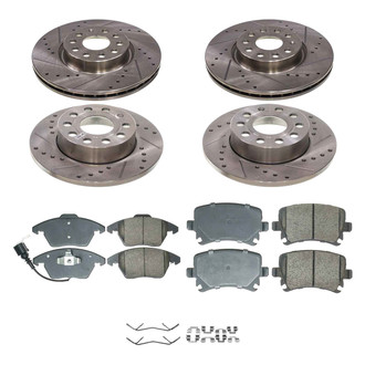 Callahan Brake Parts® - Drilled and Slotted Front and Rear Brake Kit