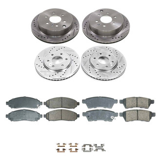 Callahan Brake Parts® - Drilled and Slotted Front and Rear Brake Kit