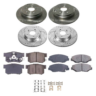 Callahan Brake Parts® - Drilled and Slotted Front and Rear Brake Kit