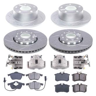 Callahan Brake Parts® - Drilled and Slotted Brake Kit with Calipers