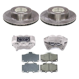 Callahan Brake Parts® K035111 - Drilled and Slotted Front Brake Kit with Calipers