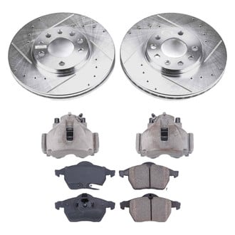 Callahan Brake Parts® - Drilled & Slotted Brake Kit with Calipers