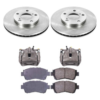 Callahan Brake Parts® - Plain Front Brake Kit with Calipers