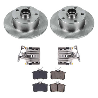Callahan Brake Parts® - Plain Rear Brake Kit with Calipers