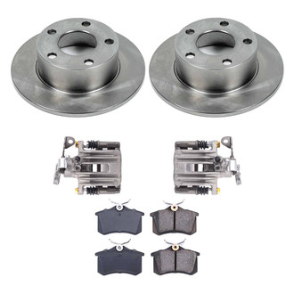 Callahan Brake Parts® - Plain Rear Brake Kit with Calipers
