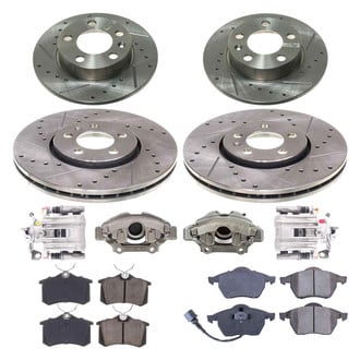 Callahan Brake Parts® - Drilled and Slotted Brake Kit with Calipers