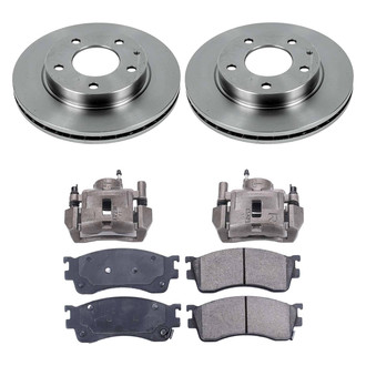 Callahan Brake Parts® - Plain Front Brake Kit with Calipers