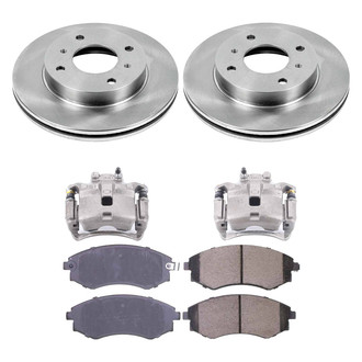 Callahan Brake Parts® - Plain Front Brake Kit with Calipers