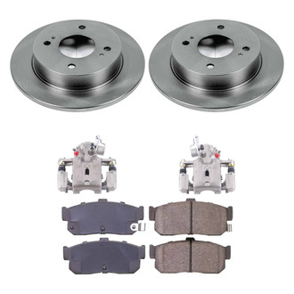 Callahan Brake Parts® - Plain Rear Brake Kit with Calipers