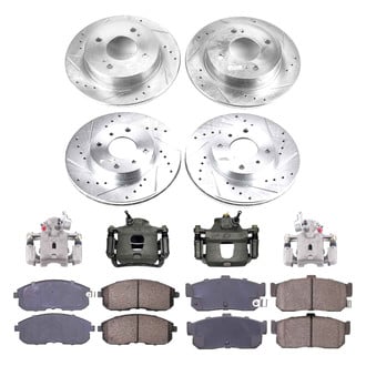 Callahan Brake Parts® - Drilled and Slotted Brake Kit with Calipers