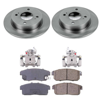 Callahan Brake Parts® - Plain Rear Brake Kit with Calipers