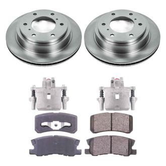 Callahan Brake Parts® - Plain Rear Brake Kit with Calipers