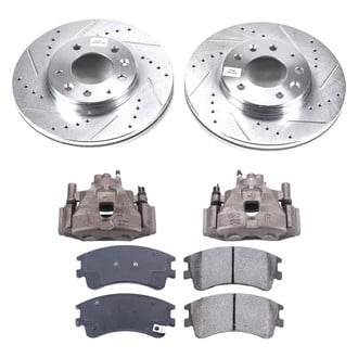 Callahan Brake Parts® - Drilled and Slotted Front Brake Kit with Calipers