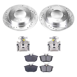 Callahan Brake Parts® - Drilled & Slotted Brake Kit with Calipers