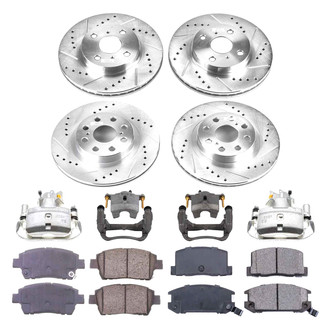 Callahan Brake Parts® - Drilled and Slotted Brake Kit with Calipers