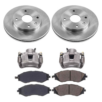 Callahan Brake Parts® - Plain Front Brake Kit with Calipers