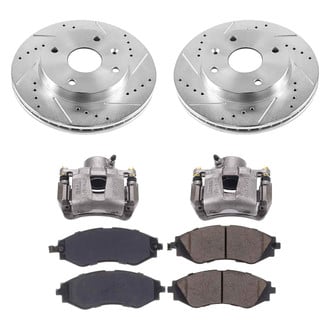 Callahan Brake Parts® - Drilled & Slotted Brake Kit with Calipers