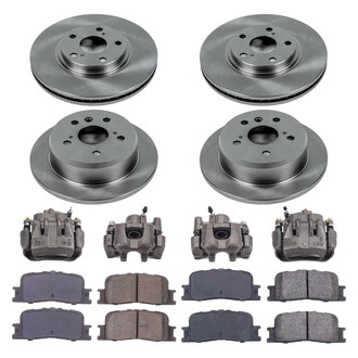 Callahan Brake Parts® - Plain Brake Kit with Calipers