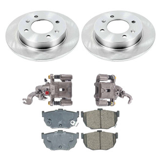 Callahan Brake Parts® - Plain Rear Brake Kit with Calipers