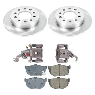 Callahan Brake Parts® - Plain Rear Brake Kit with Calipers