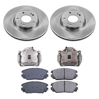 Callahan Brake Parts® - Plain Front Brake Kit with Calipers