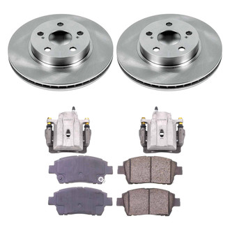 Callahan Brake Parts® - Plain Front Brake Kit with Calipers