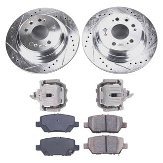 Callahan Brake Parts® - Drilled & Slotted Brake Kit with Calipers