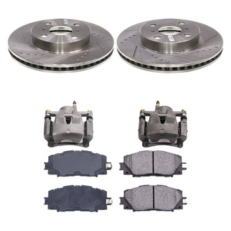 Callahan Brake Parts® - Drilled & Slotted Brake Kit with Calipers