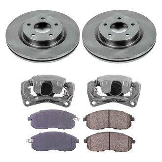 Callahan Brake Parts® - Plain Front Brake Kit with Calipers