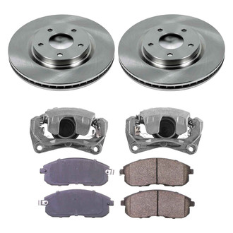 Callahan Brake Parts® - Plain Front Brake Kit with Calipers