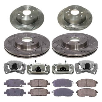 Callahan Brake Parts® - Drilled and Slotted Brake Kit with Calipers
