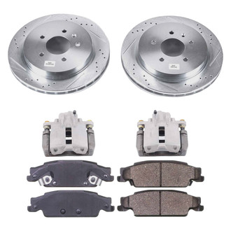 Callahan Brake Parts® - Drilled & Slotted Brake Kit with Calipers