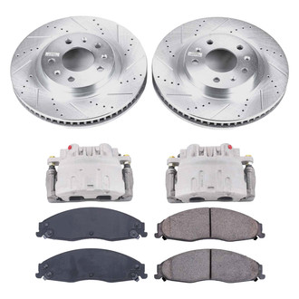 Callahan Brake Parts® - Drilled & Slotted Brake Kit with Calipers