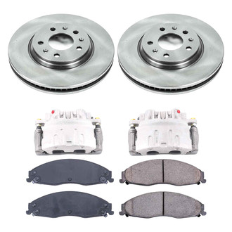 Callahan Brake Parts® - Plain Front Brake Kit with Calipers