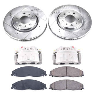 Callahan Brake Parts® - Drilled and Slotted Brake Kit with Calipers