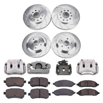 Callahan Brake Parts® - Drilled & Slotted Brake Kit with Calipers