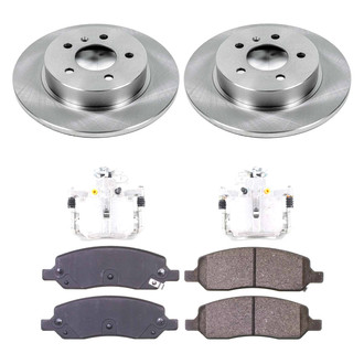 Callahan Brake Parts® - Plain Rear Brake Kit with Calipers
