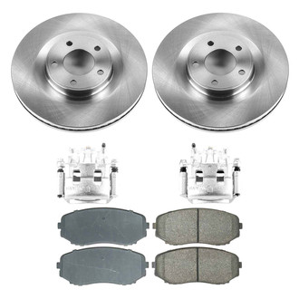 Callahan Brake Parts® - Plain Front Brake Kit with Calipers