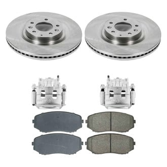 Callahan Brake Parts® - Plain Front Brake Kit with Calipers