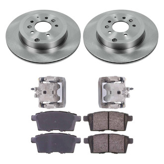 Callahan Brake Parts® - Plain Rear Brake Kit with Calipers