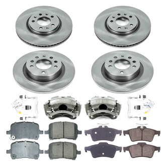 Callahan Brake Parts® - Plain Brake Kit with Calipers