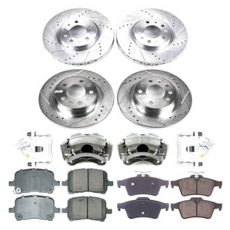 Callahan Brake Parts® - Drilled & Slotted Brake Kit with Calipers