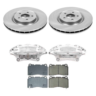 Callahan Brake Parts® - Plain Front Brake Kit with Calipers